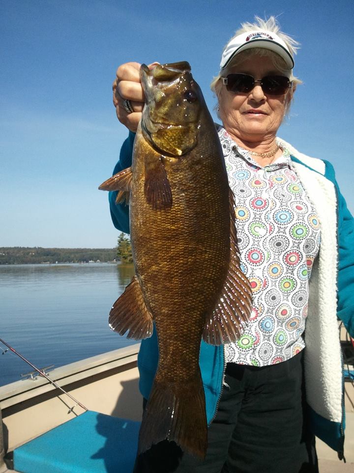 Gene with her catch